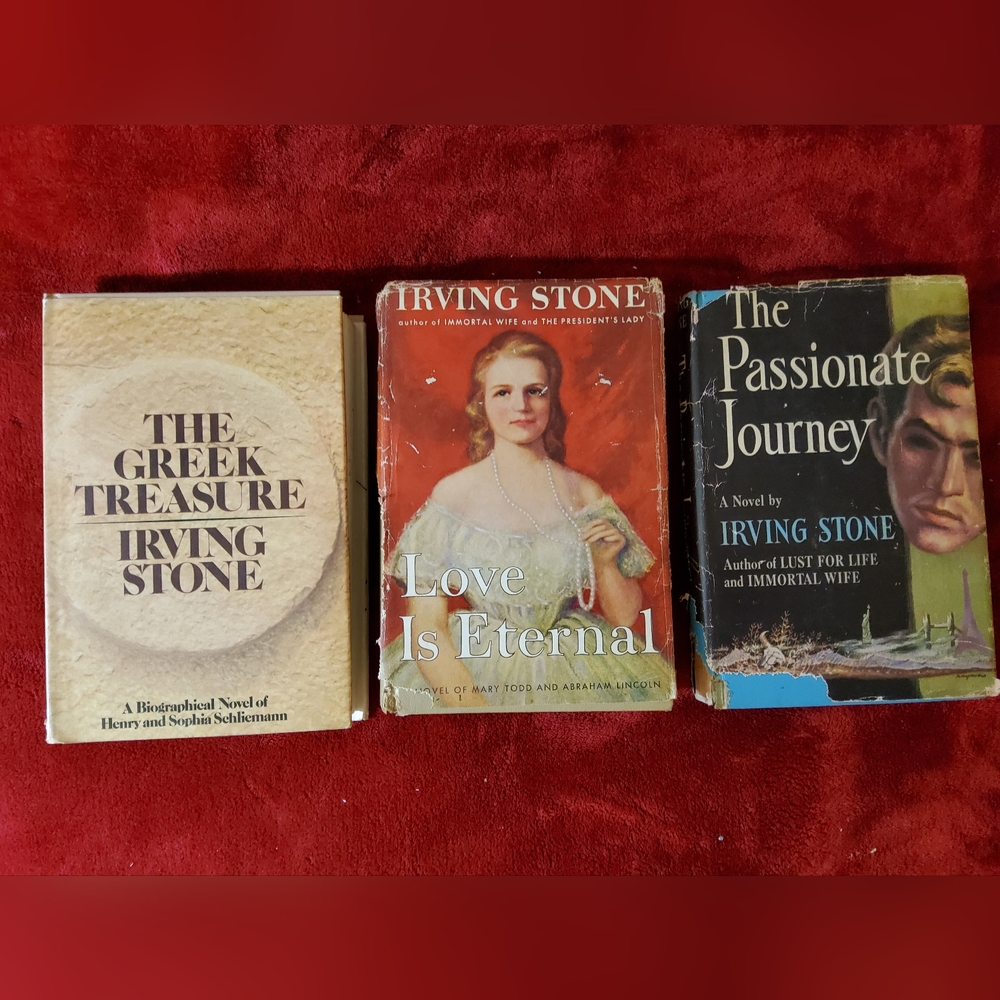 Irving Stone 3 Book Lot Vintage Origin Greek Love Passions President